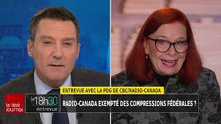 CBCRadioCanada supprime 800 postes  entrevue avec la PDG Catherine Tait [upl. by Rashidi]