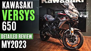 2023 Kawasaki Versys 650  Detailed Review  Changes Features amp Pricing  Gearhead Official [upl. by Kylie]