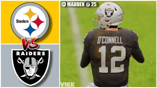 Steelers vs Raiders Week 6 Simulation Madden 25 PS5 [upl. by Ailerua358]