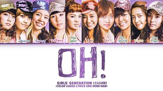 Girls Generation 소녀시대  Oh  10 members Ver You as a Member Color Coded Lyrics [upl. by Rehc]