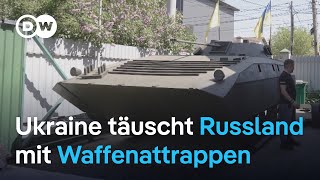 Waffenattrappen als Köder für russische Geschosse  DW Nachrichten [upl. by Ardnoid54]