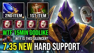 NEW 735 Hard Support Pro Silencer Guide 15Min Godlike Zero Death Unlimited Skill Spam Dota 2 [upl. by Wawro399]