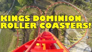 Kings Dominion Roller Coasters Front Seat POVs [upl. by Macdonell]