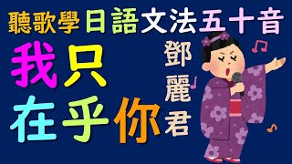 我只在乎你 鄧麗君 日本演歌中文翻譯講解 學完五十音聽歌學日語 時の流れに身を任せ [upl. by Acinad]