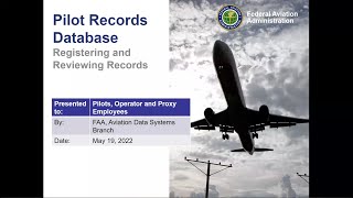 Pilot Records Database May 19 2022 – Getting Registered amp Pulling Records [upl. by Lyris]