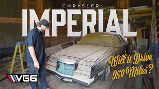 BARN FIND Chrysler Imperial Parked 22 Years Will It RUN AND DRIVE 950 Miles Home [upl. by Eekram]