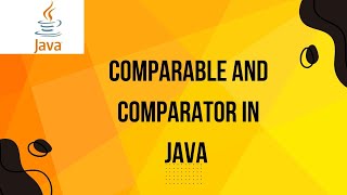 Comparator and Comparable [upl. by Savihc]