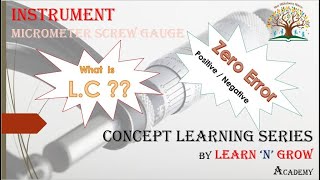 Instruments  Micrometer Screw Gauge  Physics  CLS 04  JEENEET in Gujarati by LNG Academy [upl. by Eisdnil]