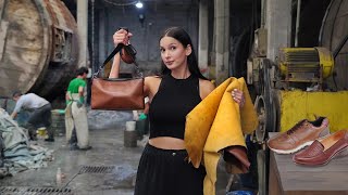 Así es el impactante proceso para hacer zapatos y bolsas de piel  León Guanajuato [upl. by Dreda]