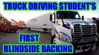 Students First Time Blindside Backing A Truck [upl. by Airekat]