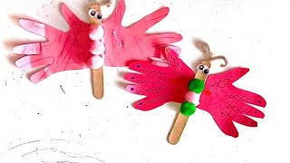 Easy Handprint Butterfly Craft with Paper [upl. by Urissa]