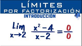 Solución de límites por factorización  Introducción [upl. by Lerud292]