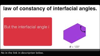 Law of constancy of interfacial angles  Solid State  Physical Chemistry [upl. by Einrae]