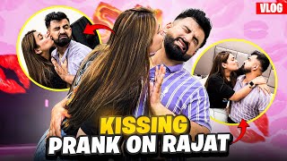 KISSING Prank On Rajat💋🤤  ROMANTIC SWATI🤤  Irritate Kardiya 😜  RAJATSWATIVLOGS ​⁠ [upl. by Uke444]