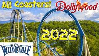 All Roller Coasters at Dollywood Christmas Guide 2022 [upl. by Suirred]