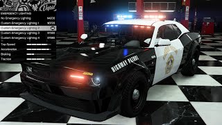 GTA 5  DLC Vehicle Customization  Bravado Gauntlet Interceptor Hellcat Police Car [upl. by Nnayelhsa]