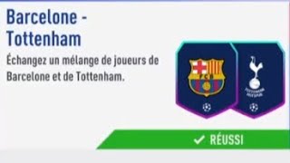 FIFA19 SBC  DCE LIVE AFFICHES UEFA  BARCELONE  TOTTENHAM  SOLUTION PAS CHER [upl. by Tinor]