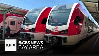 Caltrain rolls out new electric fleet in San Francisco [upl. by Imotih]