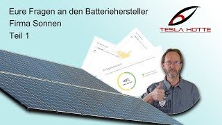 Solarstromspeicher bei der SONNEN GmbH  1 Eure Fragen an die Firma Sonnen [upl. by Seuguh]