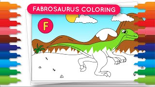 Dinosaur ABC Coloring Fun Fabrosaurus Comes Alive [upl. by Yannodrahc]