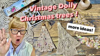 Vintage Doily square To Christmas Tree [upl. by Adair]