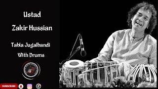 Ustad Zakir Hussain Tabla Jugalbandi With Drums [upl. by Yliab]