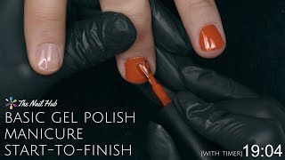 How To Apply Gel Polish StarttoFinish Real Time [upl. by Je]