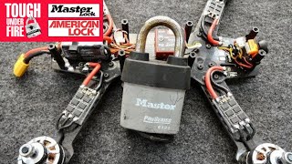 1140 Master Lock Pro Series 6121 Padlock  MiniQuad Crash [upl. by Rudwik]