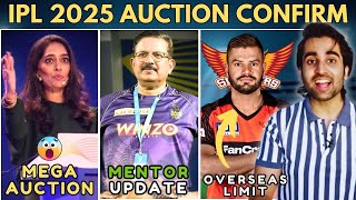 IPL 2025 News Mega Auction Rules😲 KKR New Mentor Update  Purse and RTM Limit  RCB  CSK  SRH [upl. by Sauers674]