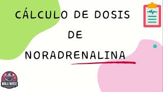 CÁLCULO DE DOSIS MCGKGMIN NORADRENALINAENFERMERÍA FÁCIL [upl. by Georgianna]