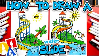 How To Draw A Waterslide [upl. by Alimrahs816]