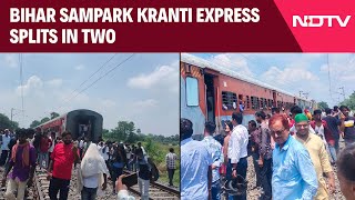 Samastipur Rail  Bihar Sampark Kranti Express Splits In Two No Casualties Reported [upl. by Anivol]