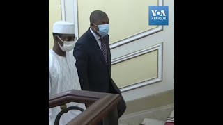 Le nouveau chef de lÉtat tchadien Mahamat Idriss Déby en visite en Angola [upl. by Punak]