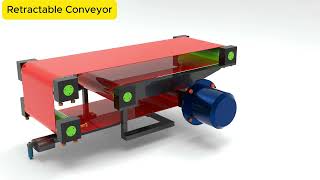 Mechanical Principle  Retractable Conveyor [upl. by Tillio879]