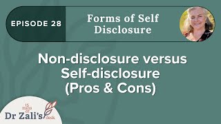 Nondisclosure Vs Selfdisclosure [upl. by Ger]