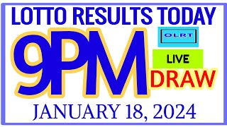 Lotto Results Today 9pm DRAW January 18 2024 swertres results [upl. by Oicam467]