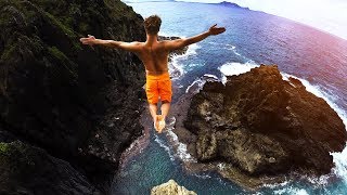 Cliff Jumping Hawaii 20  80 Foot Jump [upl. by Lati]