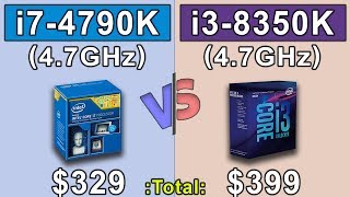 i3 8350K 47GHz vs i7 4790K 47GHz  Which is Better a Value for Money [upl. by Prince798]