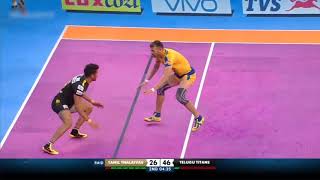 Tamil Thalaivas  Kabaddi  Ajay Thakur Super 10 vs Telugu Titans [upl. by Enoitna]