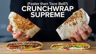 Can I make Taco Bells Crunchwrap Supreme FASTER than ordering one [upl. by Esoryram97]