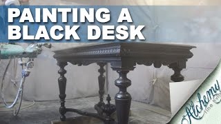 Painting a black desk [upl. by Sidnac]