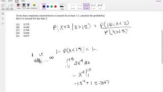 SOA Exam P Question 38  Conditional Probability [upl. by Yekim]