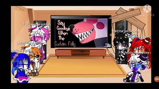 Minecraft fnaf roplay reacts to ft Ftfoxy and lolbit I got lazy and not that much lolbit memes [upl. by Nye]