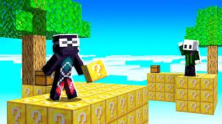 Converti En LUCKY BLOCKS Un Skyblock En MInecraft [upl. by Aaberg]