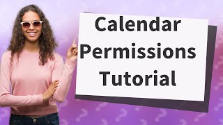 Where is calendar permissions in Outlook [upl. by Adieno87]