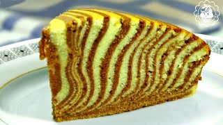 Торт зебра  Очень влажный и вкусный бисквит  Простой рецепт Zebra cake recipe [upl. by Sharleen255]