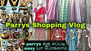 Parrys Corner Shopping vlog Latest kurthis Lehanga Saree Collections Madhus MMM vLogs [upl. by Ydissahc338]