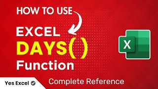 Excel DAYS Function  Excel DAYS formula [upl. by Agustin]