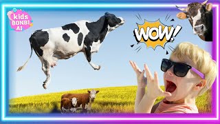 Sweet Cow Song  Fun Kids Music  Learn About Cows  Kids Bonbi AI [upl. by Rora]