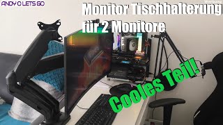 Unboxing Tischhalterung für 2 Monitore VESA 100 und 75 [upl. by Anelah]